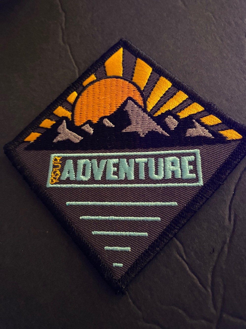 Adventure Embroidered PVC Patch New 2&7/8” square